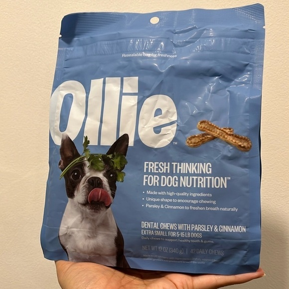 Brand new Ollie Dental Chews with Parsley and Cinnamon Extra Small - Picture 1 of 5